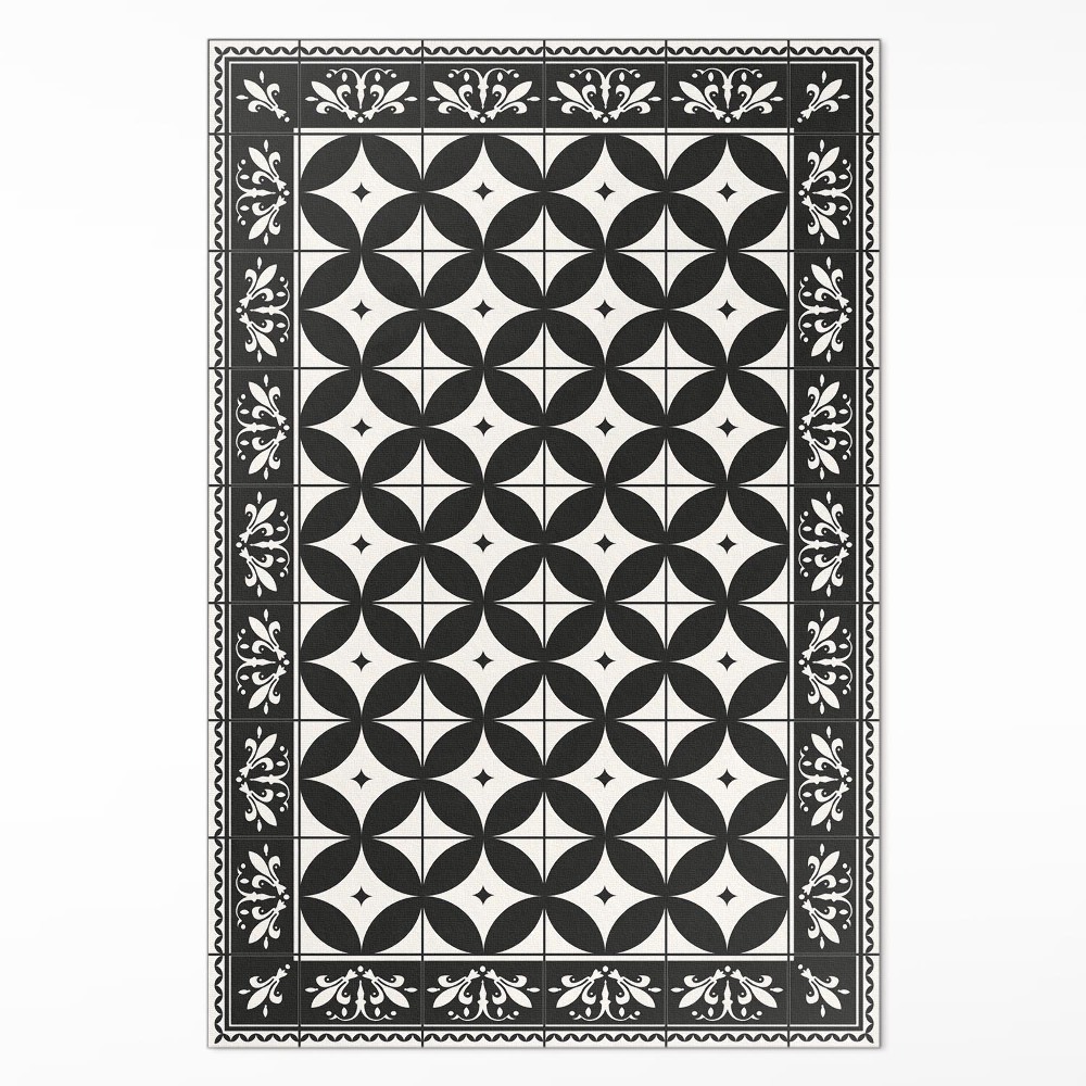 Dywan winylowy Koła w kafelkach hiszpańska mozaika