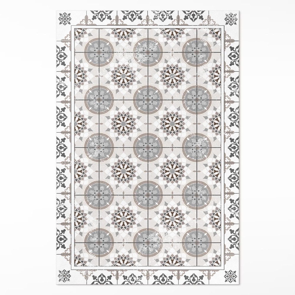 Dywan winylowy Kwieciste koła ornamentalna mozaika