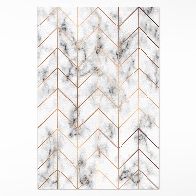 Dywan winylowy Jodełkowy marmur nowoczesne linie