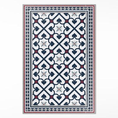 Dywan winylowy Kwieciste romby ozdobne płytki