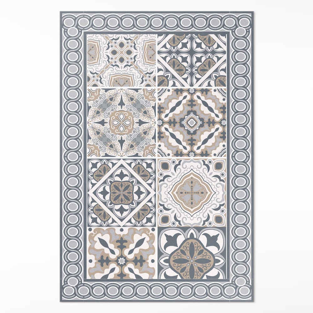 Dywan winylowy Kafelki i warkocz dekoracyjna mozaika