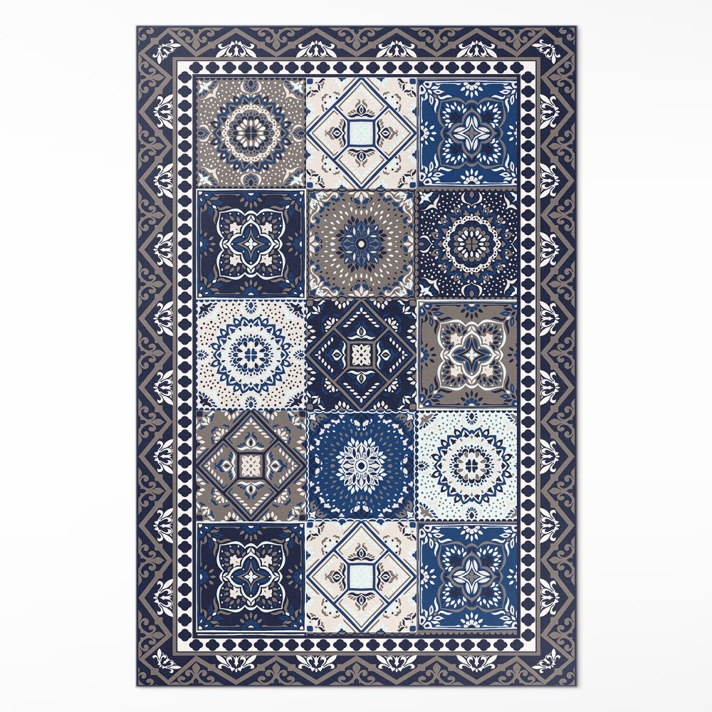 Dywan winylowy Kwieciste kafelki eleganckie kafelki