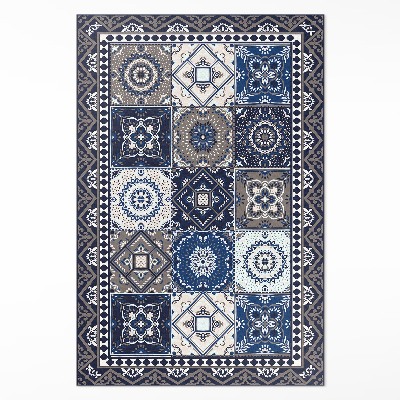 Dywan winylowy Kwieciste kafelki eleganckie kafelki