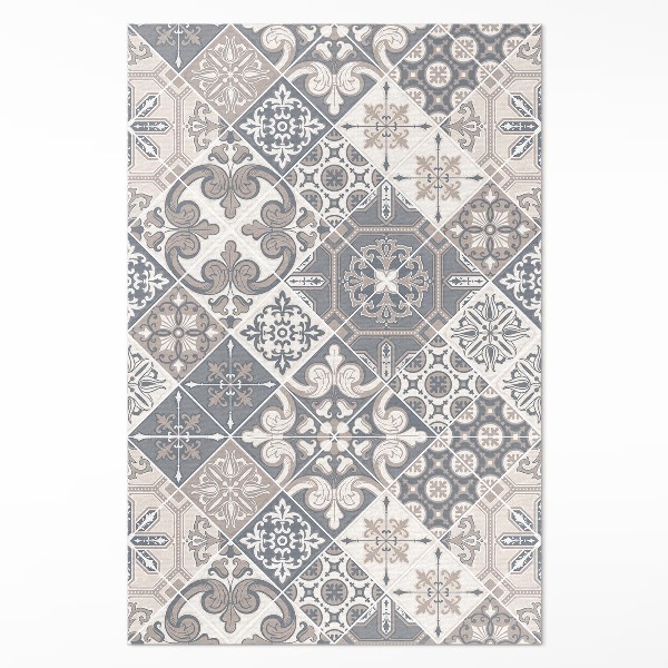 Dywan winylowy Katalońskie kwiaty wzorzysta mozaika