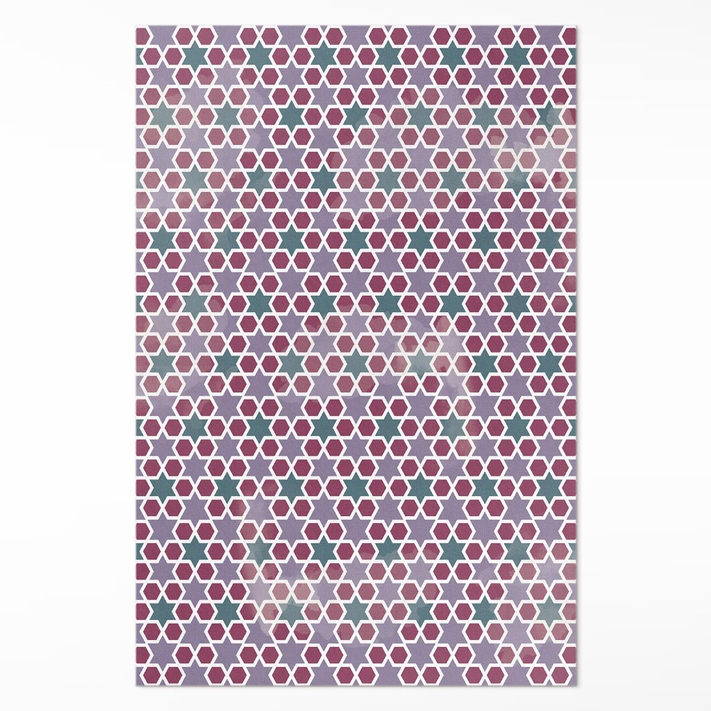 Dywan winylowy Geometryczne gwiazdki drobna mozaika