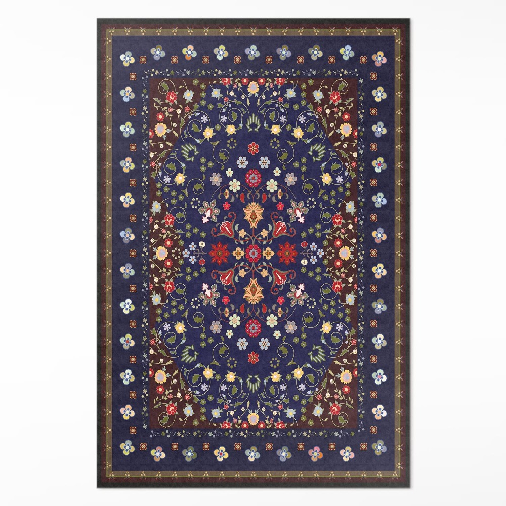 Dywan winylowy Piękne małe kwiaty motyw roślinny vintage