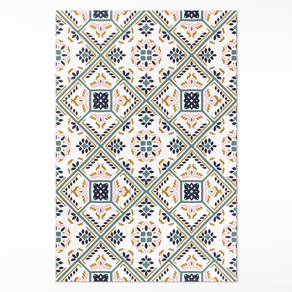 Dywan winylowy Geometryczny deseń wzorzyste kafelki