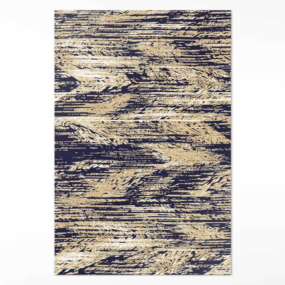 Dywan winylowy Żółte pasy retro vintage boho