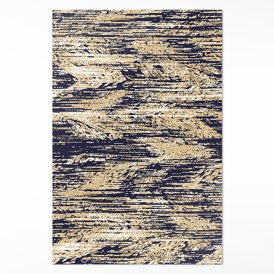 Dywan winylowy Żółte pasy retro vintage boho