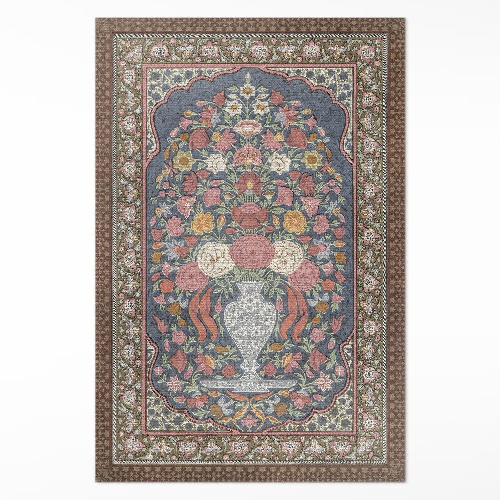 Dywan winylowy Bukiet kwiatów vintage imitacja tkaniny