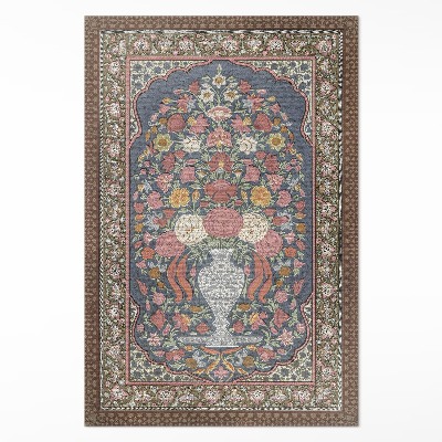 Dywan winylowy Bukiet kwiatów vintage imitacja tkaniny