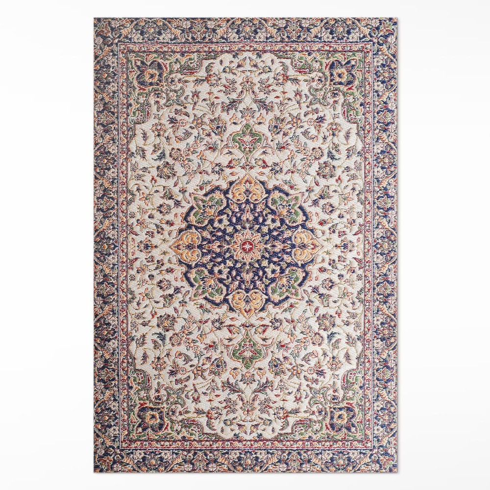 Dywan winylowy Klasyczny kwiatowy granat