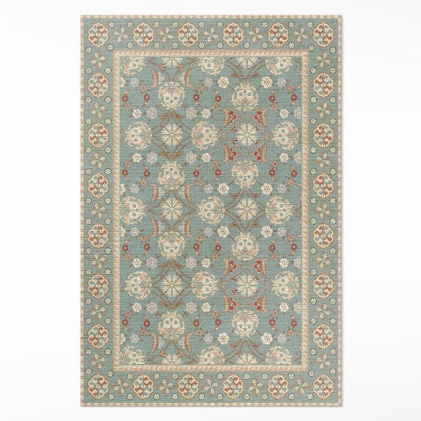 Dywan winylowy Vintage kwiatowy wzór roślinne ornament