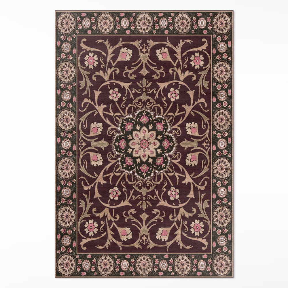 Dywan winylowy Blady antyczny kwiat dekoracyjny floral