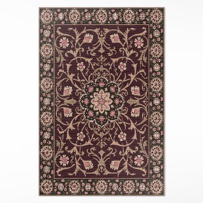 Dywan winylowy Blady antyczny kwiat dekoracyjny floral