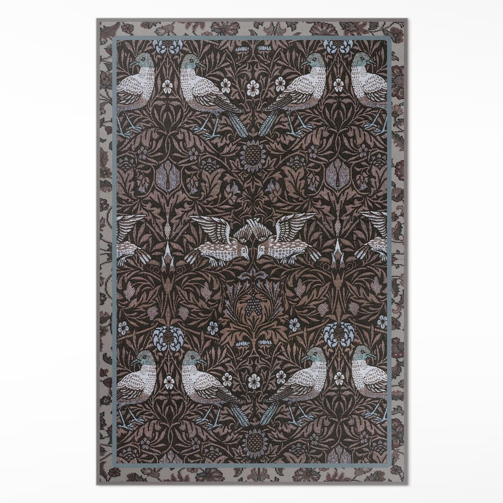 Dywan winylowy Motywy ptaków i roślin ornament gotycki