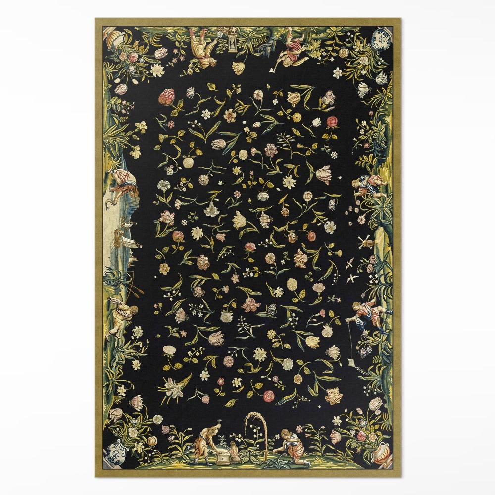 Dywan winylowy Rozsypana flora drobne kwiaty vintage