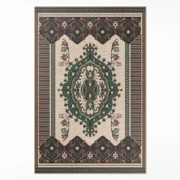 Dywan winylowy Kolorowa geometryczna zieleń