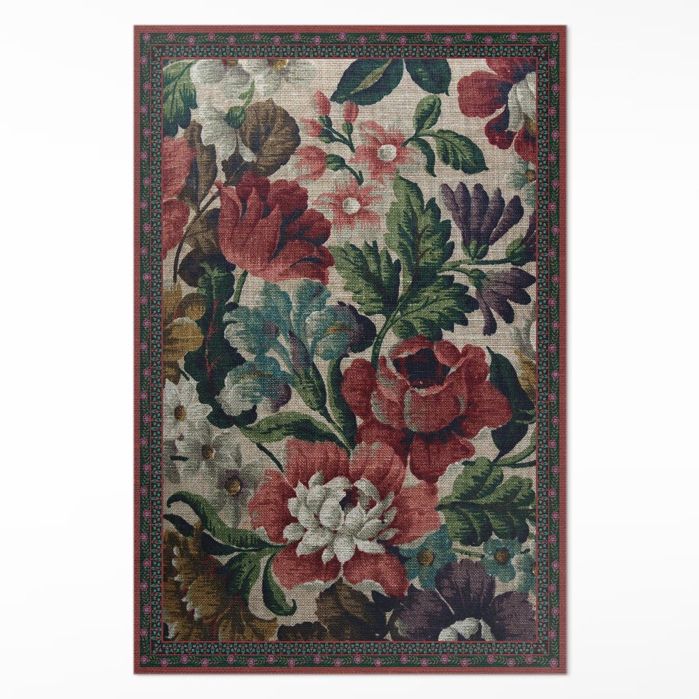 Dywan winylowy Delikatny kwiatowy wzór vintage