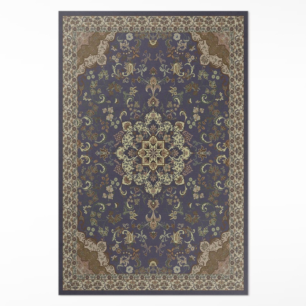 Dywan winylowy Vintage kwiatowy wzór ornamentalny