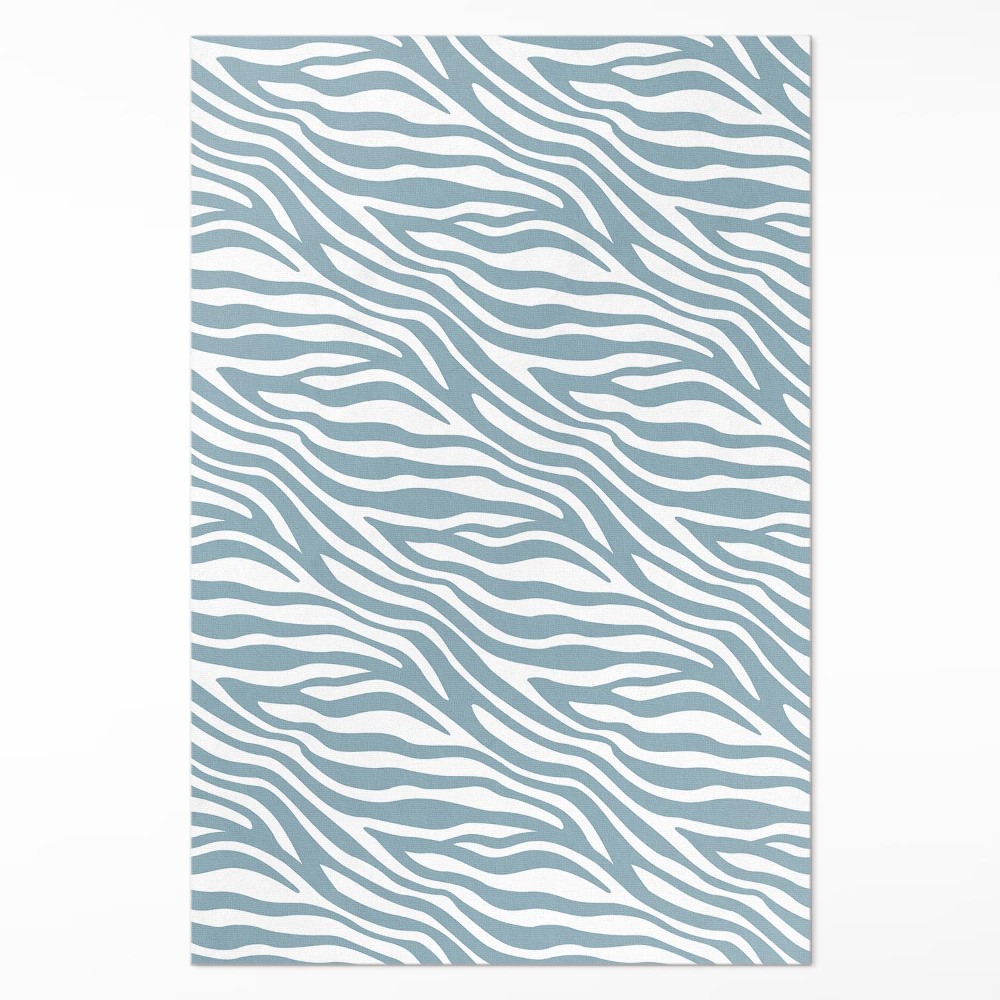 Dywan winylowy Fale w pastelowym błękicie