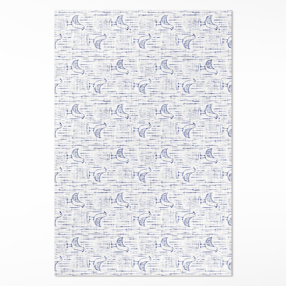 Dywan winylowy Ptaki delikatny wzór regularny boho