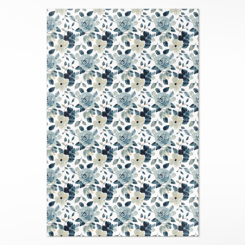 Dywan winylowy Malowane kwiaty regularny wzór floral