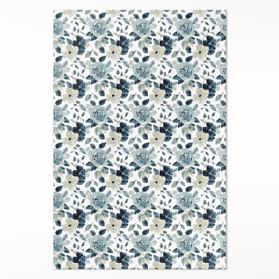 Dywan winylowy Malowane kwiaty regularny wzór floral