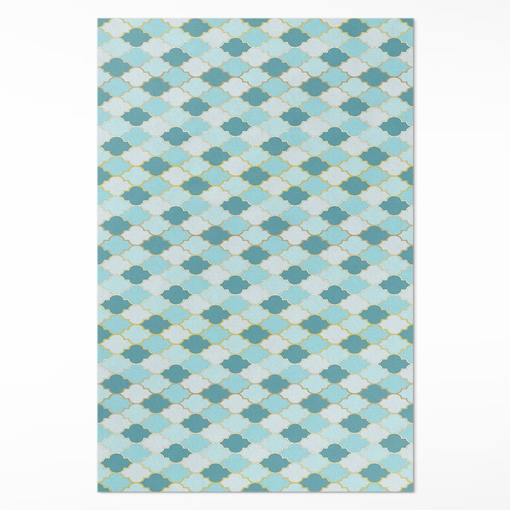 Dywan winylowy Błękitna mozaika ozdobne kafelki