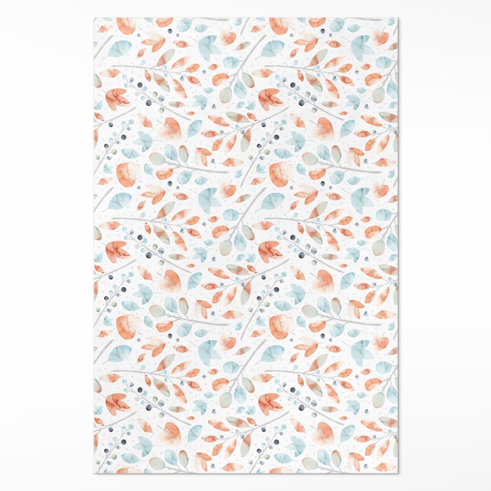 Dywan winylowy Akwarelowe gałązki i listki boho