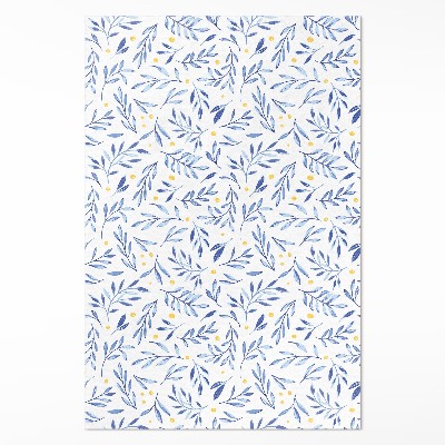 Dywan winylowy Akwarelowe gałązki listki kropki boho