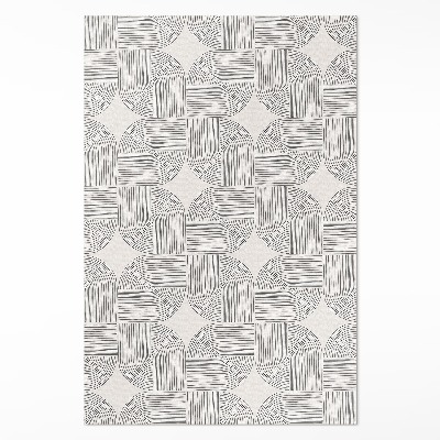 Dywan winylowy Linearny warkocz ozdobny wzór vintage