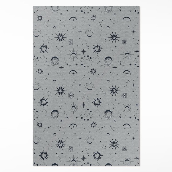 Dywan winylowy Kosmos księżyce słońca gwiazdy vintage