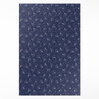 Dywan winylowy Liście miłorzębu w stylu boho vintage