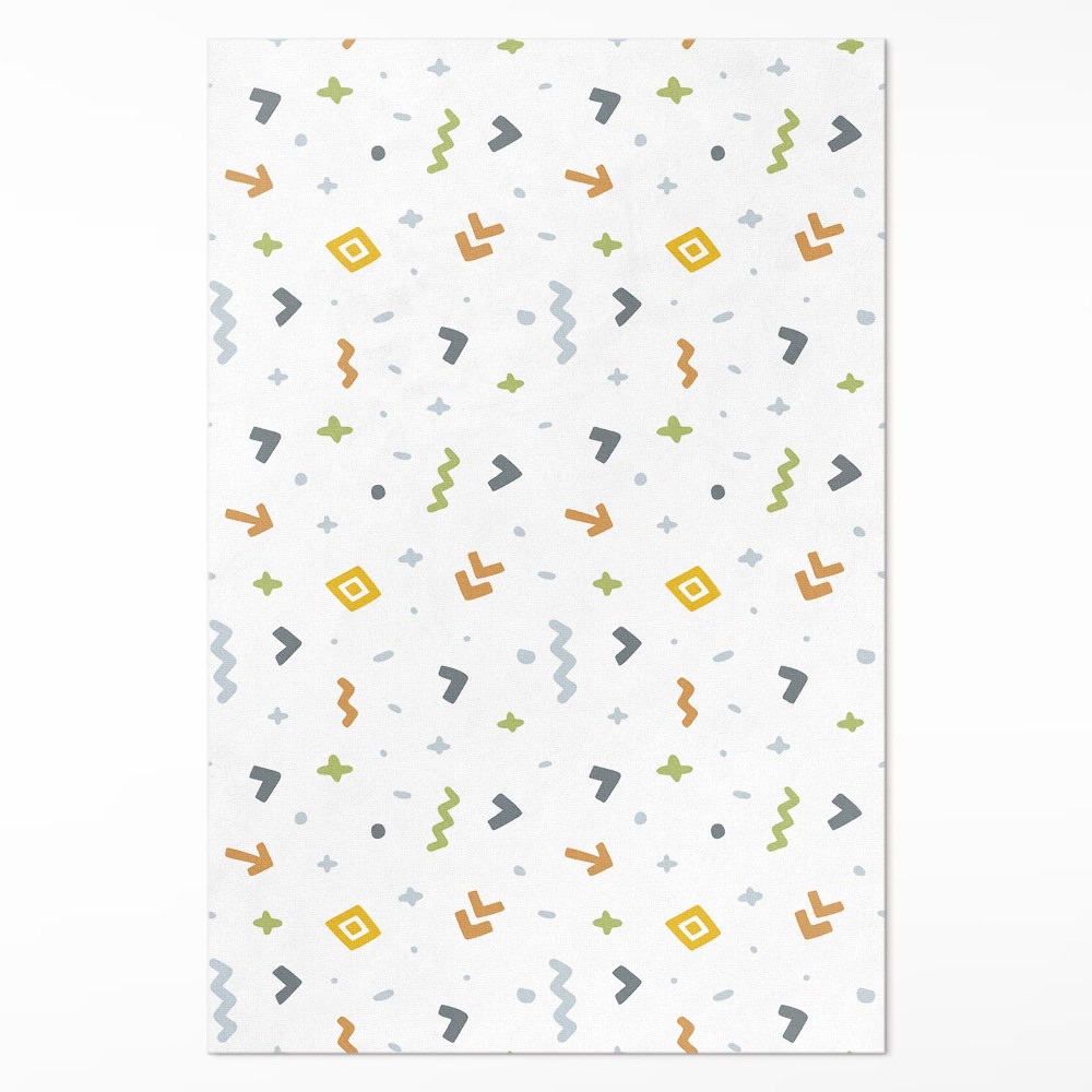 Dywan winylowy Pastelowe ikony i kształty styl boho