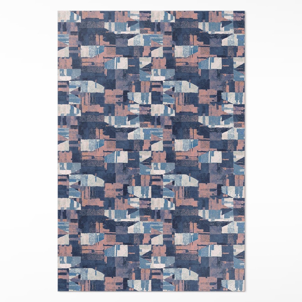 Dywan winylowy Abstrakcyjna mozaika w stylu vintage retro