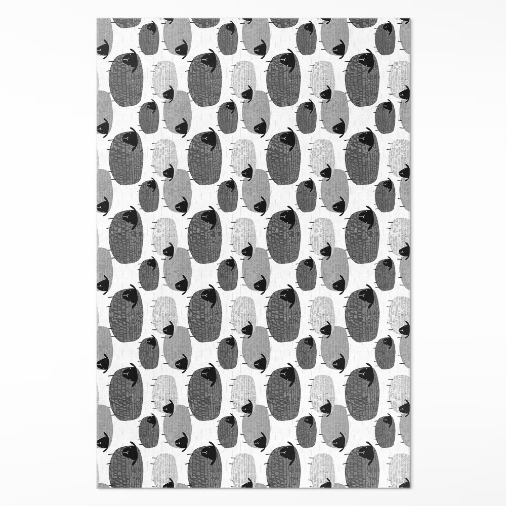 Dywan winylowy Malowane owce regularny wzór