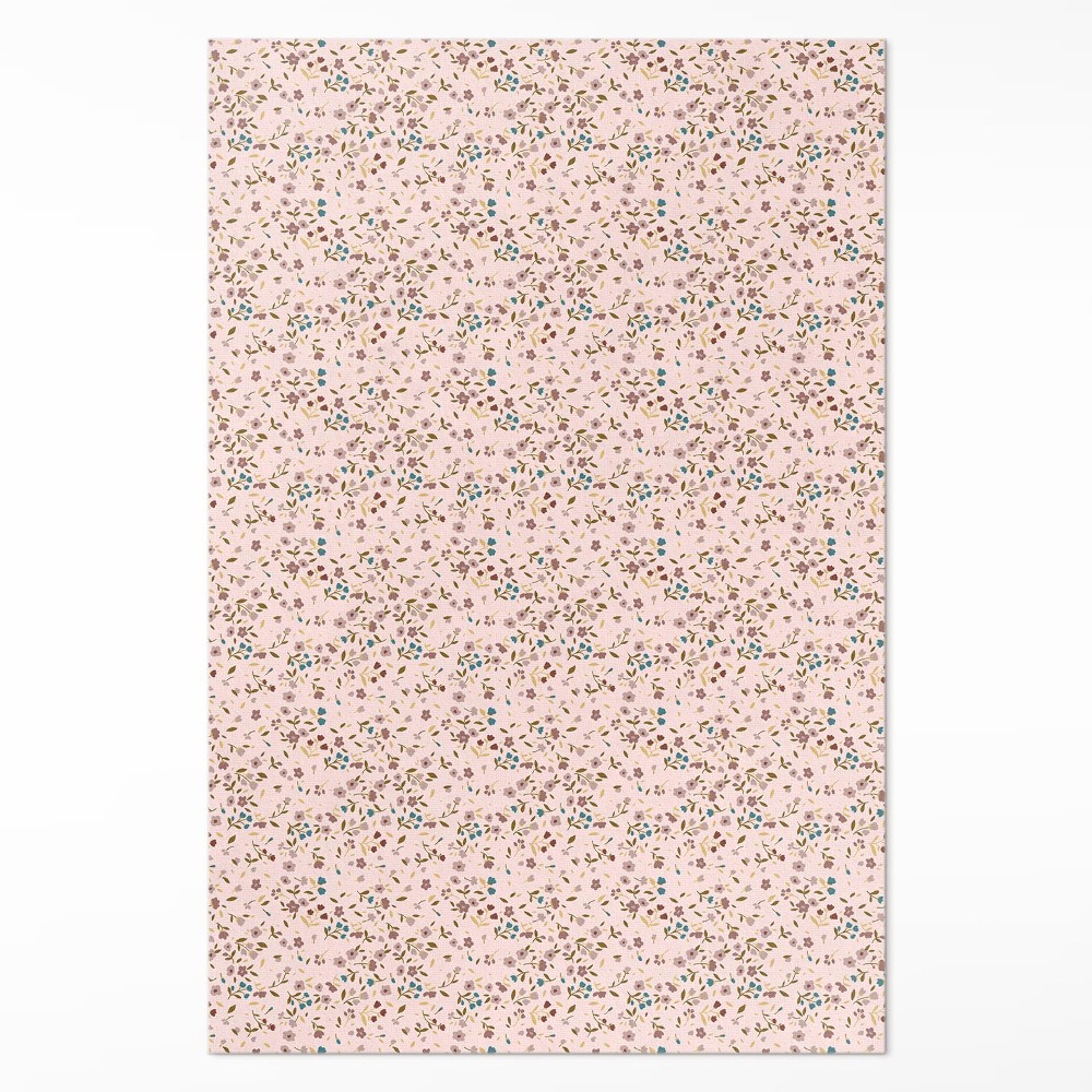 Dywan winylowy Drobne kwiatuszki na polnej łące boho styl