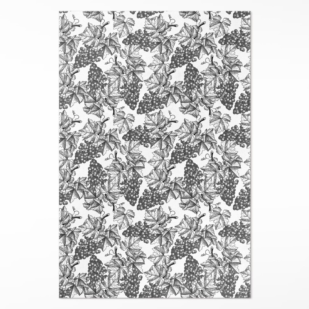 Dywan winylowy Winorośle szkic w stylu vintage