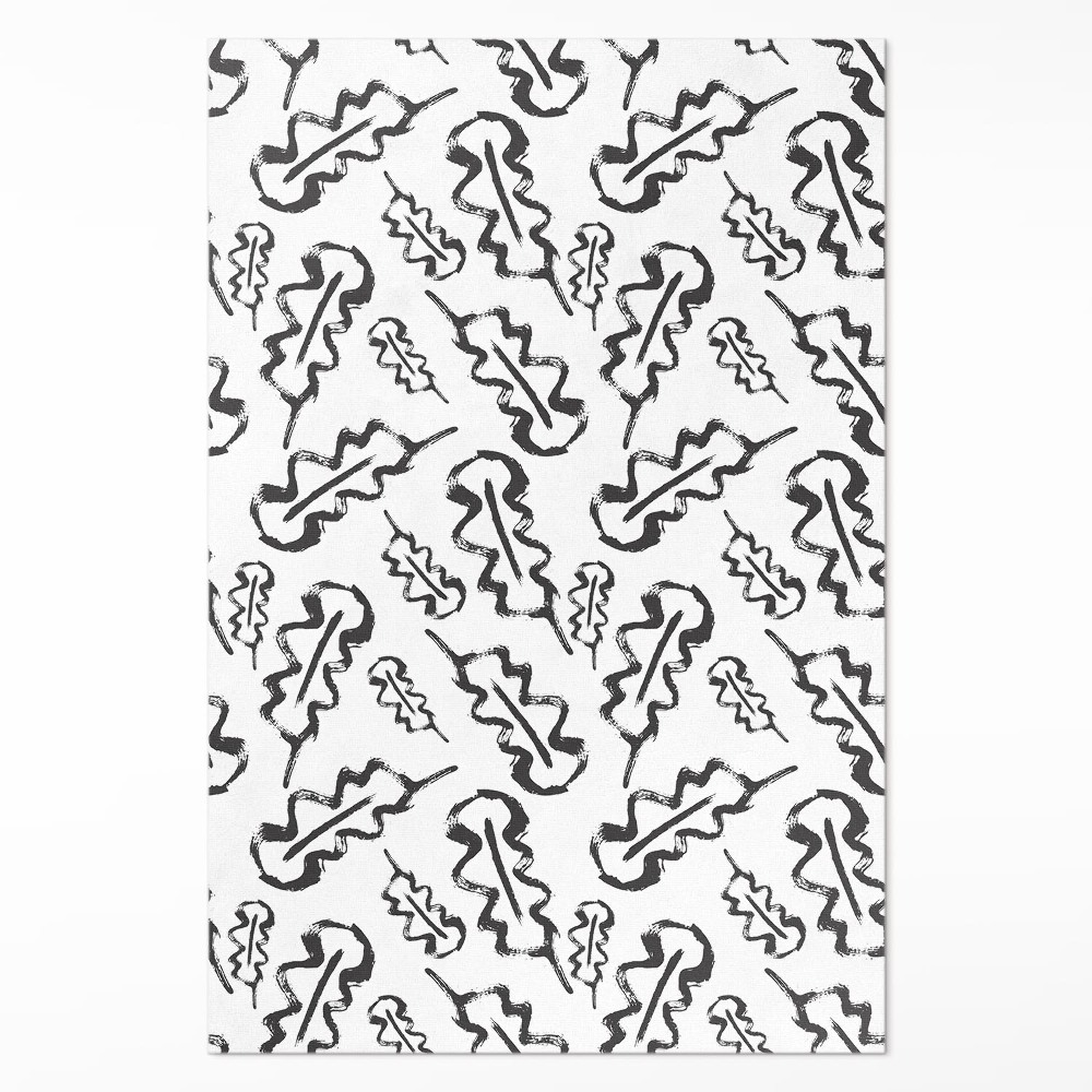 Dywan winylowy Malowane liście w minimalistycznym stylu