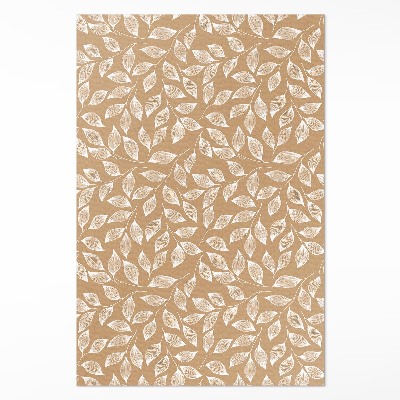 Dywan winylowy Boho linearne gałązki z liśćmi