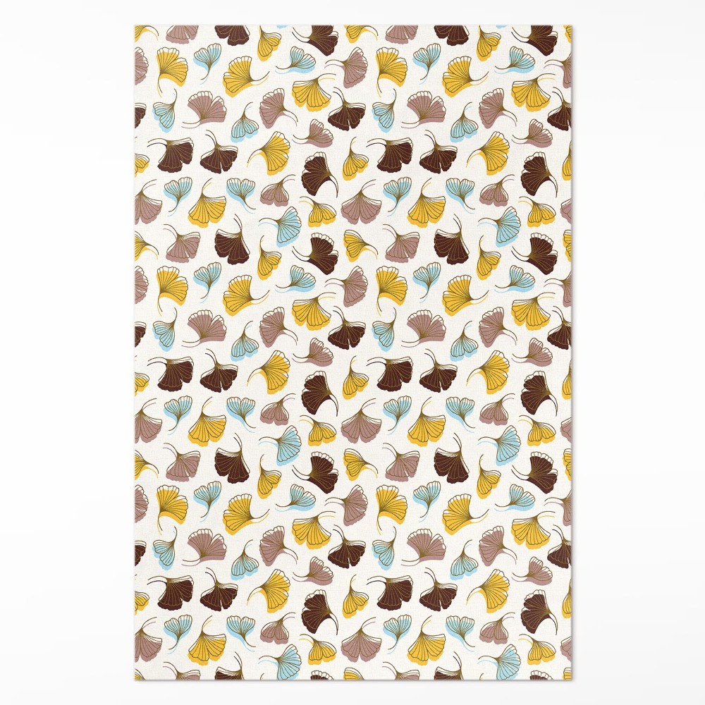 Dywan winylowy Pastelowe liście miłorzębu ilustracja boho