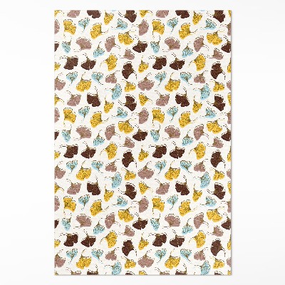 Dywan winylowy Pastelowe liście miłorzębu ilustracja boho