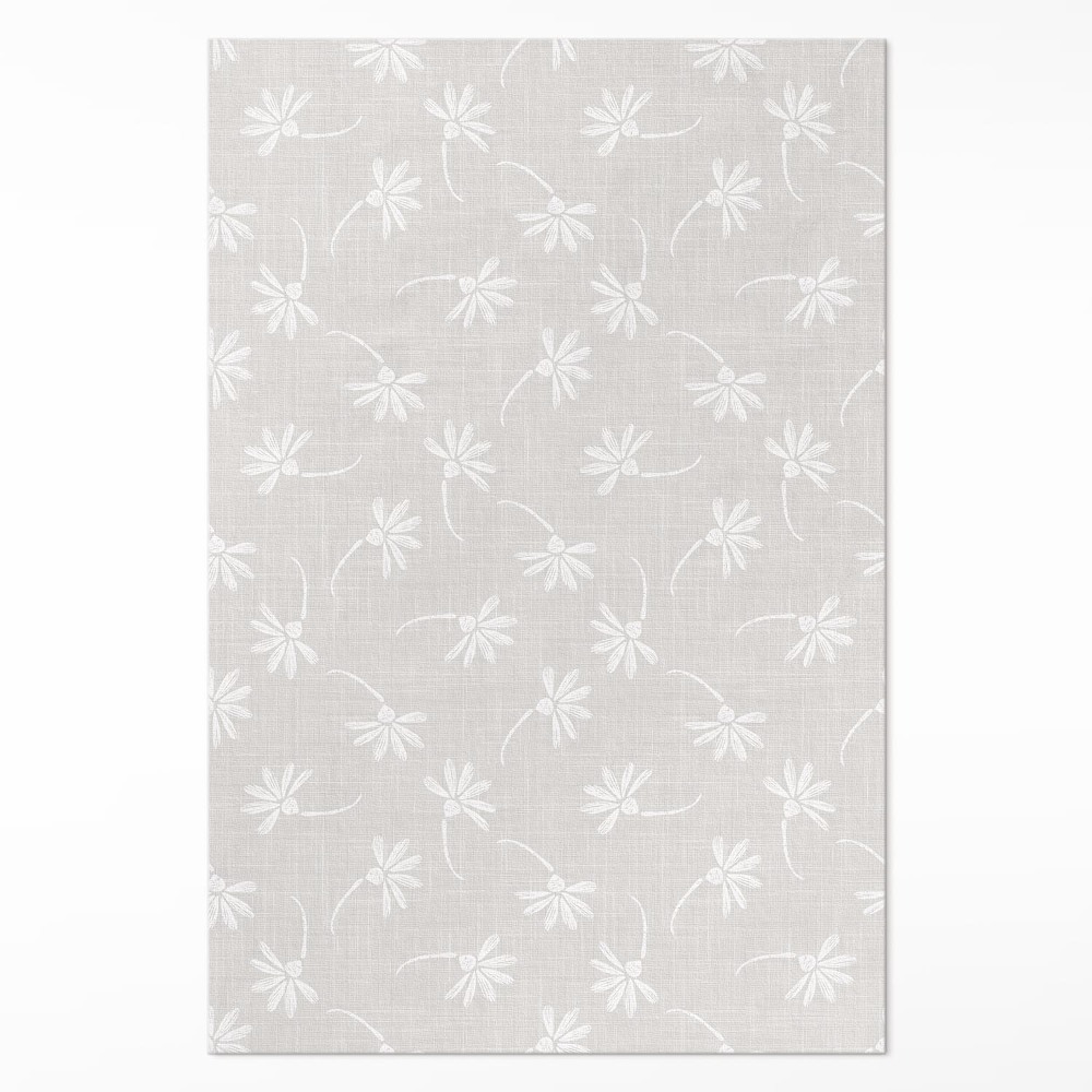 Dywan winylowy Delikatne Boho stokrotki na tkaninie