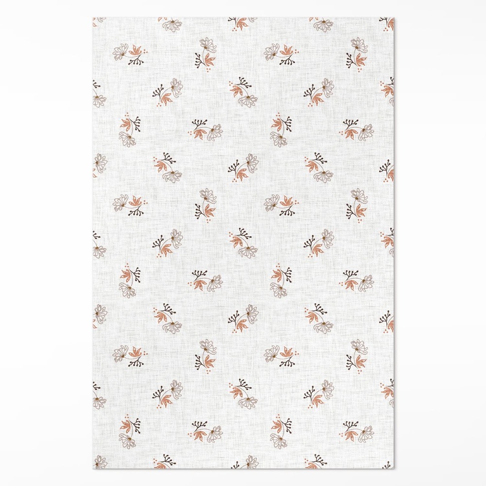 Dywan winylowy Drobne kwiatuszki na tkaninie boho