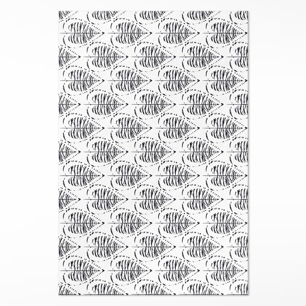 Dywan winylowy Boho liście wzór regularny