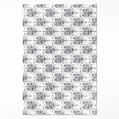 Dywan winylowy Boho liście wzór regularny