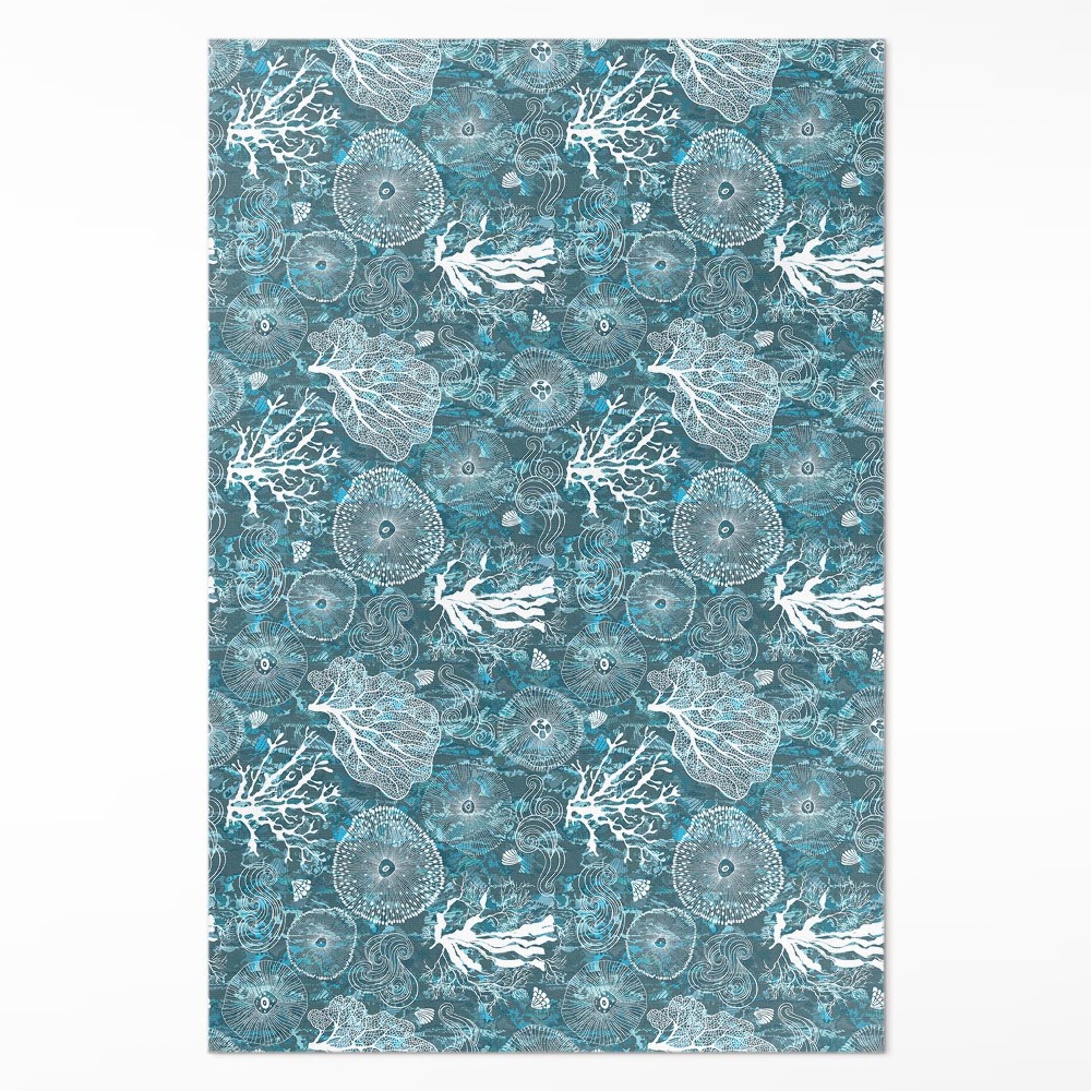 Dywan winylowy Wzór inspirowany morską florą i fauną