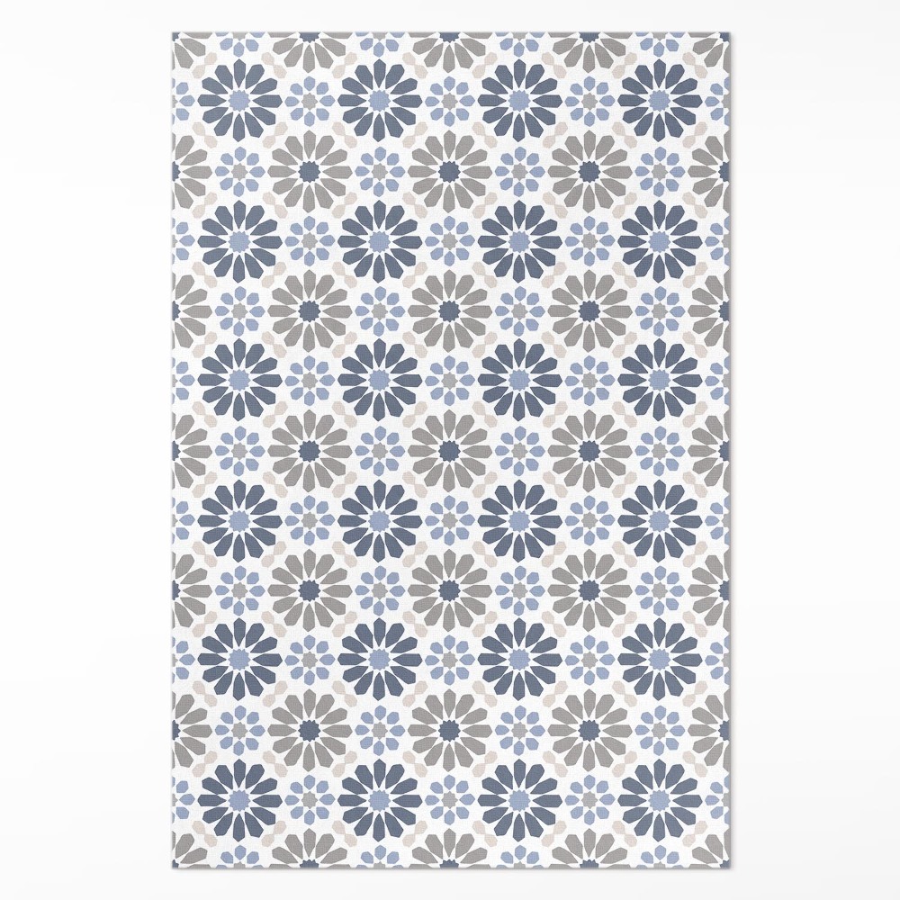 Dywan winylowy Pastelowe kwiaty delikatny wzór regularny