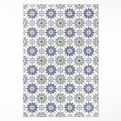 Dywan winylowy Pastelowe kwiaty delikatny wzór regularny